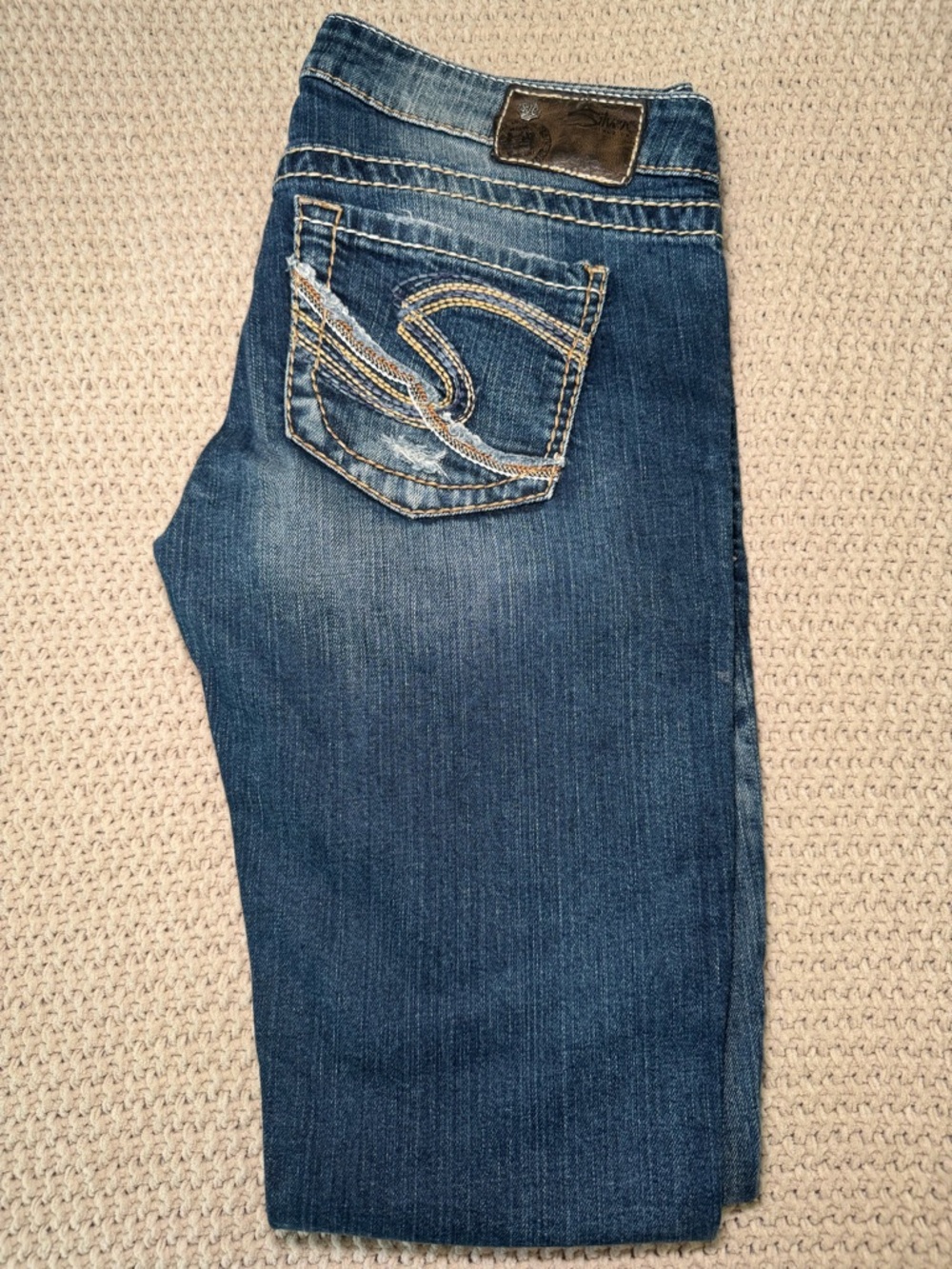 Silver Jeans Women’s Distressed Blue Skinny Jeans